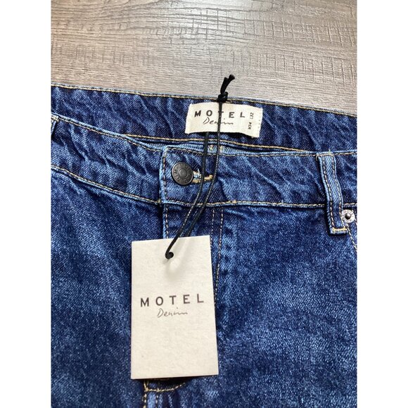 Motel Denim Low Rise Parallel Mid Used W34 L32 Wide Leg Mens Jeans Blue Relax - Picture 2 of 6